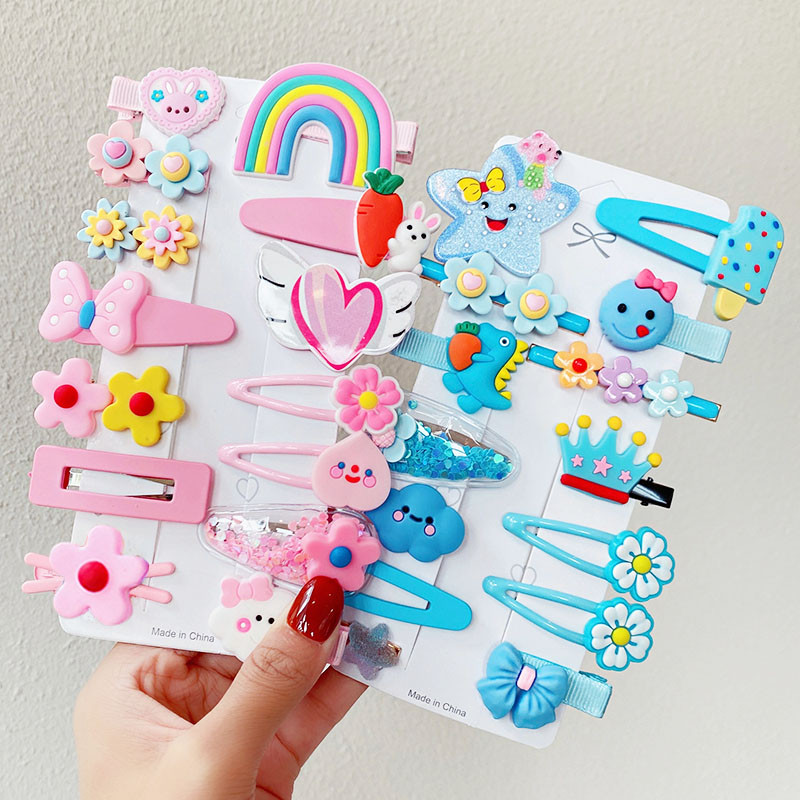 14PCS/Set Nove djevojke, slatke šarene ukosnice s cvijećem, dječje ljupke ukrasne kopče za kosu BB ukosnice, modni dodaci za kosu