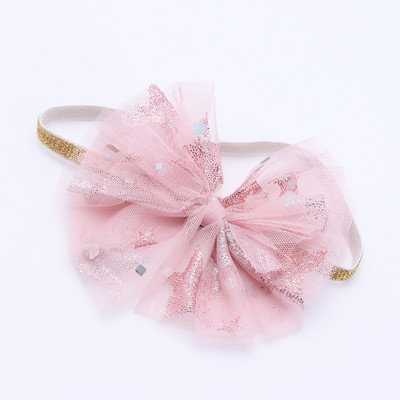 Dvodijelne nove svjetlucave trake za kosu od gaze za djevojčice Dječja kopča za kosu Slatke dječje elastične trake za kosu Velika ukosnica Dodaci za kosu Poklon