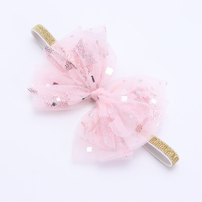 Dvodijelne nove svjetlucave trake za kosu od gaze za djevojčice Dječja kopča za kosu Slatke dječje elastične trake za kosu Velika ukosnica Dodaci za kosu Poklon