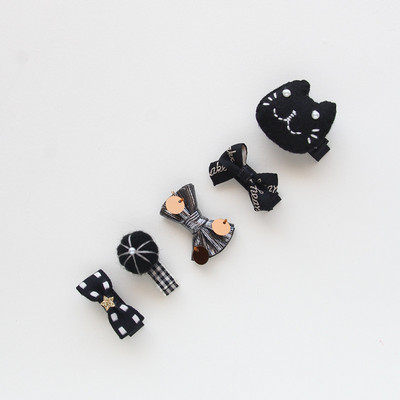 5tk/komplekt tüdrukud lilled juukseklambrid multikad juuksenõelad väikelapsed lapsed lapsed loomad vibu SAFE Barrettes juukseaksessuaarid peakatted