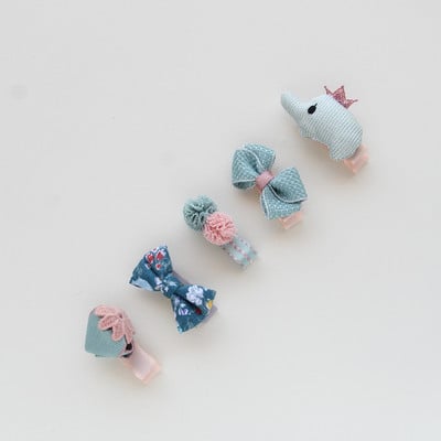 5tk/komplekt tüdrukud lilled juukseklambrid multikad juuksenõelad väikelapsed lapsed lapsed loomad vibu SAFE Barrettes juukseaksessuaarid peakatted