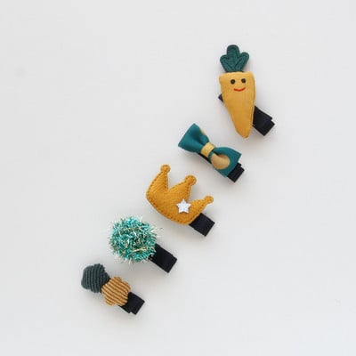 5tk/komplekt tüdrukud lilled juukseklambrid multikad juuksenõelad väikelapsed lapsed lapsed loomad vibu SAFE Barrettes juukseaksessuaarid peakatted