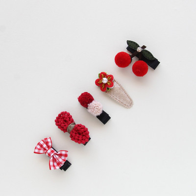 5tk/komplekt tüdrukud lilled juukseklambrid multikad juuksenõelad väikelapsed lapsed lapsed loomad vibu SAFE Barrettes juukseaksessuaarid peakatted