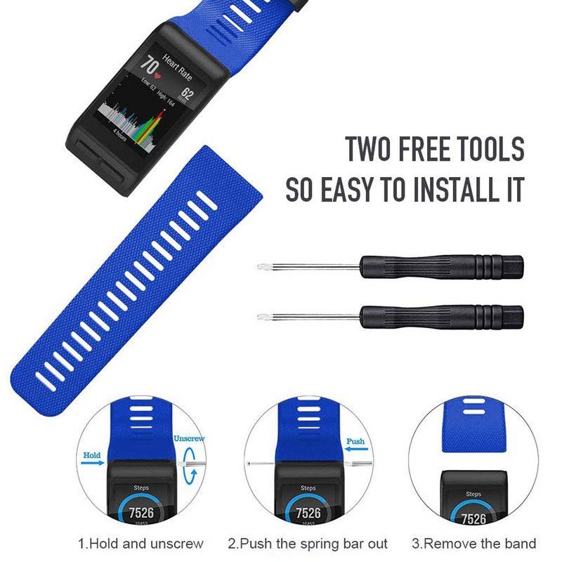 Remen za Garmin Vivoactive HR sat, narukvica, meka vodootporna silikonska narukvica za pametni sat, zamjena za remen, dodaci
