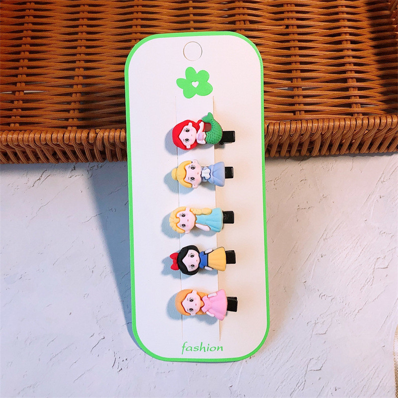 5 komada novih modnih korejskih slatkih crtanih životinja, princeza, mala kopča, pokrivala za glavu, dječje ukosnice, dodaci za kosu