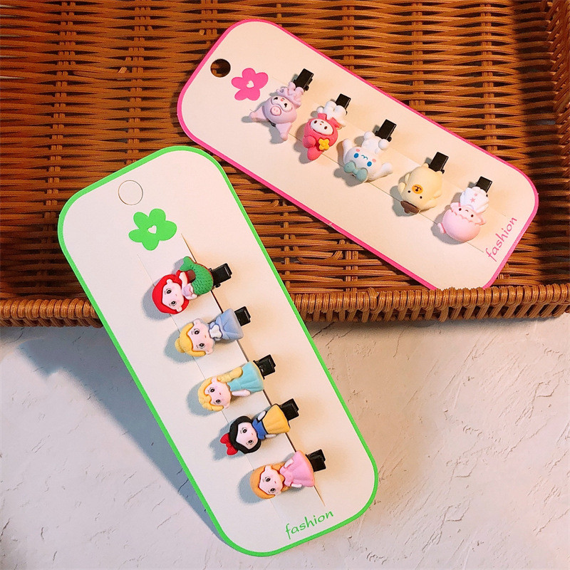 5 komada novih modnih korejskih slatkih crtanih životinja, princeza, mala kopča, pokrivala za glavu, dječje ukosnice, dodaci za kosu