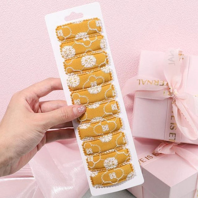 10 kom/lot Čvrste 2 inčne osnovne kopče za bebe ukošene kopče za kosu sa vezom od čipke Ukosnice za kosu od pamuka BB ukosnice za djevojčice