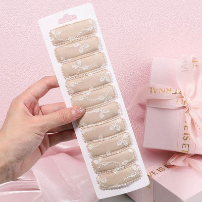 10 kom/lot Čvrste 2 inčne osnovne kopče za bebe ukošene kopče za kosu sa vezom od čipke Ukosnice za kosu od pamuka BB ukosnice za djevojčice