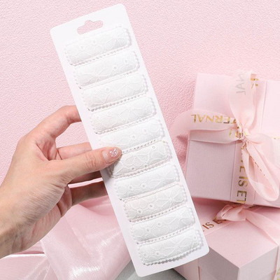 10 kom/lot Čvrste 2 inčne osnovne kopče za bebe ukošene kopče za kosu sa vezom od čipke Ukosnice za kosu od pamuka BB ukosnice za djevojčice