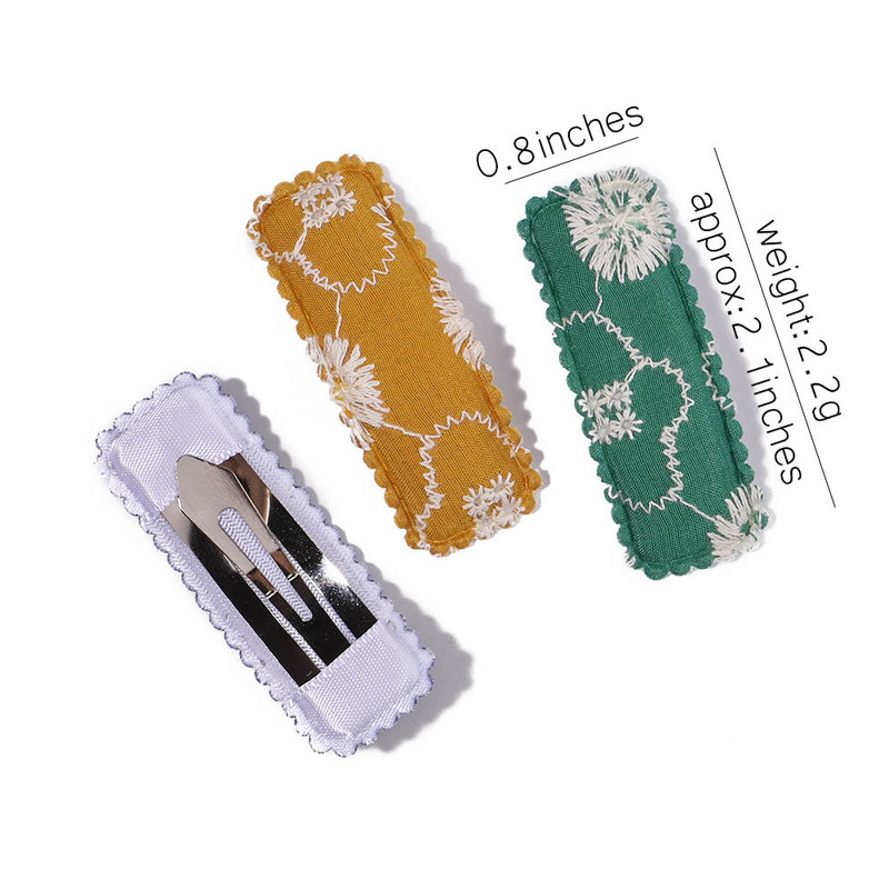 10 kom/lot Čvrste 2 inčne osnovne kopče za bebe ukošene kopče za kosu sa vezom od čipke Ukosnice za kosu od pamuka BB ukosnice za djevojčice