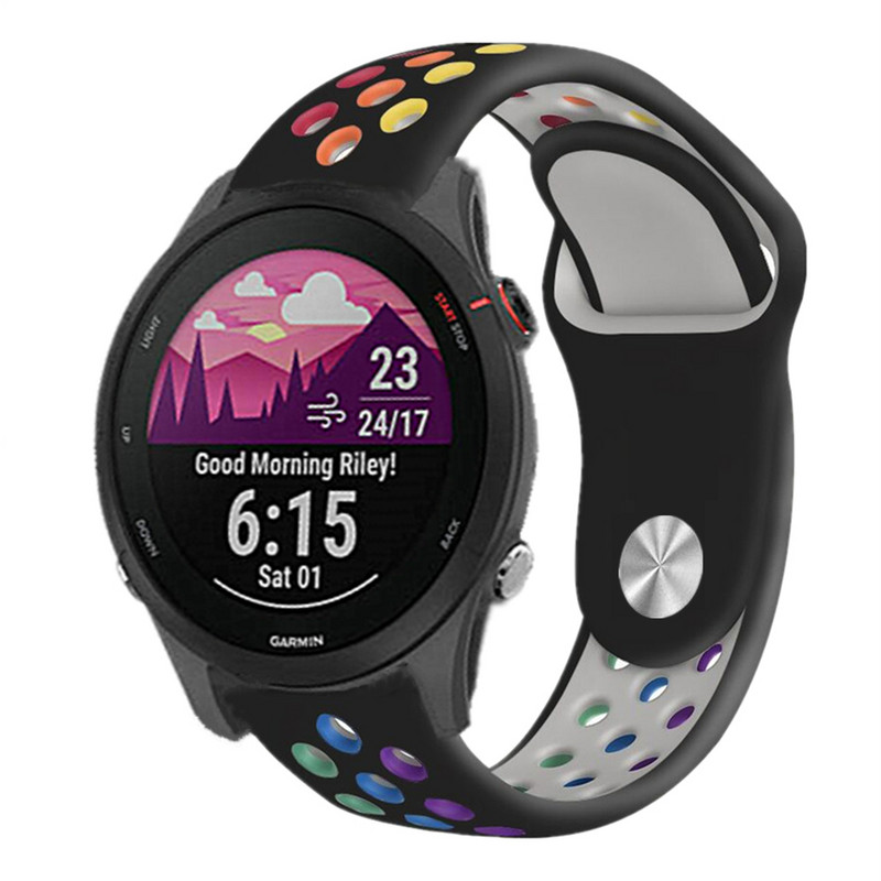 Benzi curcubeu pentru Garmin Forerunner 255 Music Curea de mână din silicon pentru Brațară de schimb Garmin Approach S12 S42 Venu Sq 2