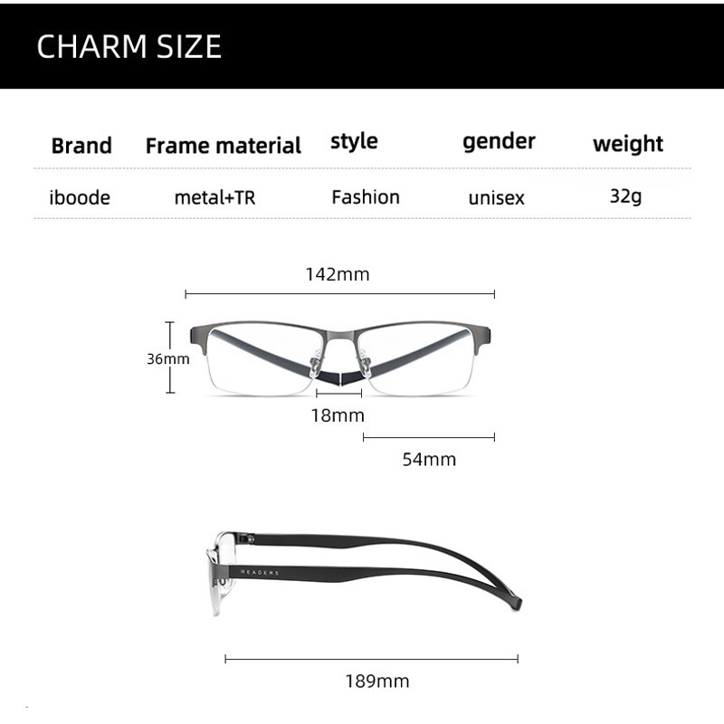 iboode naočale za čitanje protiv plavog svjetla za žene muškarce TR90 magnetni okvir viseći vrat duge noge naočale za računalo dalekovidnost dioptrija