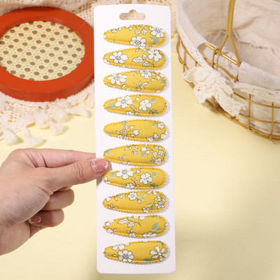 10db/szett édes virágmintás pattintható hajcsat gyerekeknek lányoknak vízcsepp alakú BB hajtűk csapok női divatos hajkiegészítők