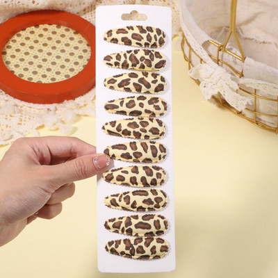 10db/szett édes virágmintás pattintható hajcsat gyerekeknek lányoknak vízcsepp alakú BB hajtűk csapok női divatos hajkiegészítők