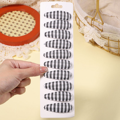 10db/szett édes virágmintás pattintható hajcsat gyerekeknek lányoknak vízcsepp alakú BB hajtűk csapok női divatos hajkiegészítők