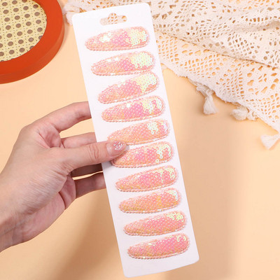 10 bucăți/set agrafe de păr cu paiete în degrade pentru copii, fete, clemă BB, agrafe de ac de păr lucrate manual, accesorii pentru păr, comerț cu ridicata