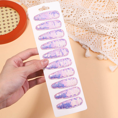 10 bucăți/set agrafe de păr cu paiete în degrade pentru copii, fete, clemă BB, agrafe de ac de păr lucrate manual, accesorii pentru păr, comerț cu ridicata