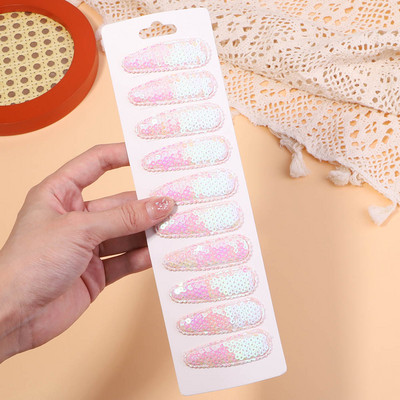 10 bucăți/set agrafe de păr cu paiete în degrade pentru copii, fete, clemă BB, agrafe de ac de păr lucrate manual, accesorii pentru păr, comerț cu ridicata