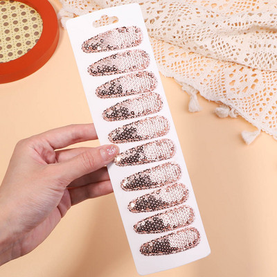 10 bucăți/set agrafe de păr cu paiete în degrade pentru copii, fete, clemă BB, agrafe de ac de păr lucrate manual, accesorii pentru păr, comerț cu ridicata