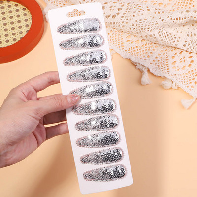 10 bucăți/set agrafe de păr cu paiete în degrade pentru copii, fete, clemă BB, agrafe de ac de păr lucrate manual, accesorii pentru păr, comerț cu ridicata