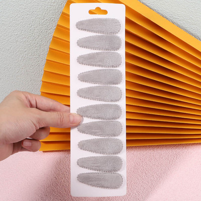 10 τεμ./Σετ Γυναικεία Στερεά βελούδινα κουμπωτά BB κλιπ για κορίτσια Βαρέτες φουρκέτας Χαριτωμένα κλιπ μαλλιών Καλύμματα κεφαλής Παιδικά αξεσουάρ μαλλιών Χονδρική