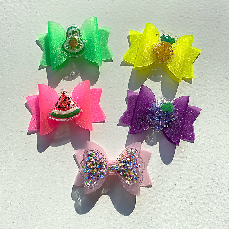 ncmama 3 inča vodootporna mašna za kosu Princess hvataljke za kosu Jelly mašne mašne za kosu Ukosnice za plesnu zabavu Kosa za kosu Dodaci za kosu za djevojke