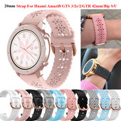 Čipkasti silikonski remen od 20 mm za Huami Amazfit GTS 3 2e 2 GTR 42 mm/Amazfit Bip 3 Pro narukvica za remen za sat za Amazfit Bip SU Pro bend