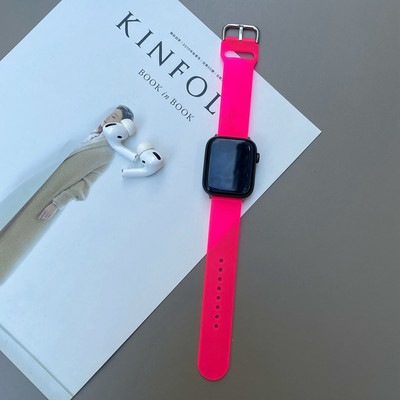 Prozirni fluorescentni remen za Apple Watch remen 38 mm 42 mm 44 mm 40 mm silikonski Smartwatch remen za sat Narukvica IWatch 6Se 5 4 3 remen