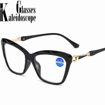 +1,0 +1,25 +1,75 +1,5 до +4 Котешки очила за четене Дамски моден дизайн Очила против синя светлина с рецепта за пресбиопия