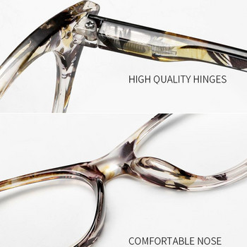 Γυαλιά ανάγνωσης LongKeeper Rhinestone Cat Eye για προορατικά γυναικεία γυαλιά φλοράλ με γυαλιά Diopters Fashion Degree