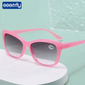seemfly Cat Eye naočale za čitanje Ženske gradijentno sive leće Sunčane naočale za dalekovidnost Ultralake naočale protiv plavog svjetla Dioptrija +1.0