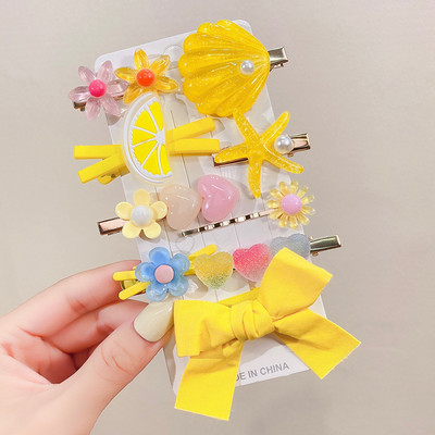 9PCS/Set Nove djevojke, slatki crtani cvjetovi, školjke, ukosnice, dječja slatka mašna, kopče za kosu, trake za glavu, ukosnice, modni dodaci za kosu