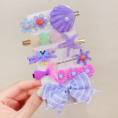 9PCS/Set Nove djevojke, slatki crtani cvjetovi, školjke, ukosnice, dječja slatka mašna, kopče za kosu, trake za glavu, ukosnice, modni dodaci za kosu