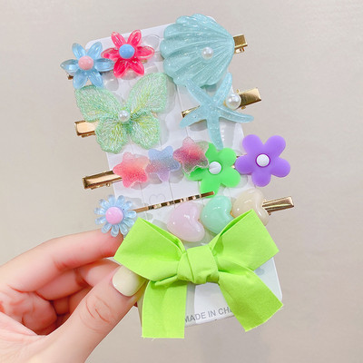9PCS/Set Nove djevojke, slatki crtani cvjetovi, školjke, ukosnice, dječja slatka mašna, kopče za kosu, trake za glavu, ukosnice, modni dodaci za kosu