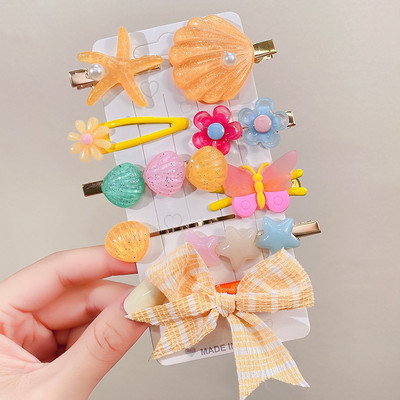 9PCS/Set Nove djevojke, slatki crtani cvjetovi, školjke, ukosnice, dječja slatka mašna, kopče za kosu, trake za glavu, ukosnice, modni dodaci za kosu