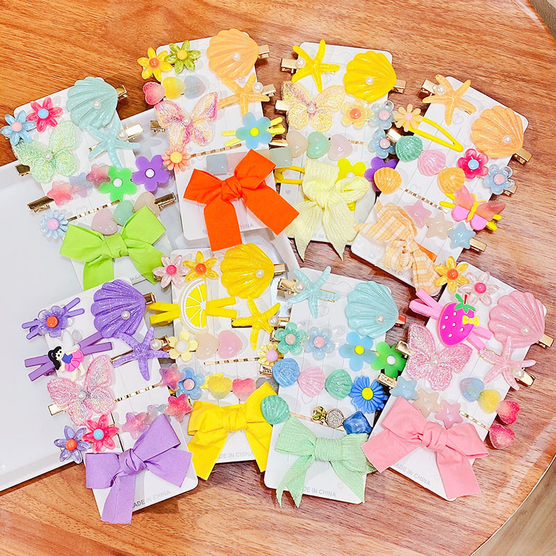 9PCS/Set Nove djevojke, slatki crtani cvjetovi, školjke, ukosnice, dječja slatka mašna, kopče za kosu, trake za glavu, ukosnice, modni dodaci za kosu