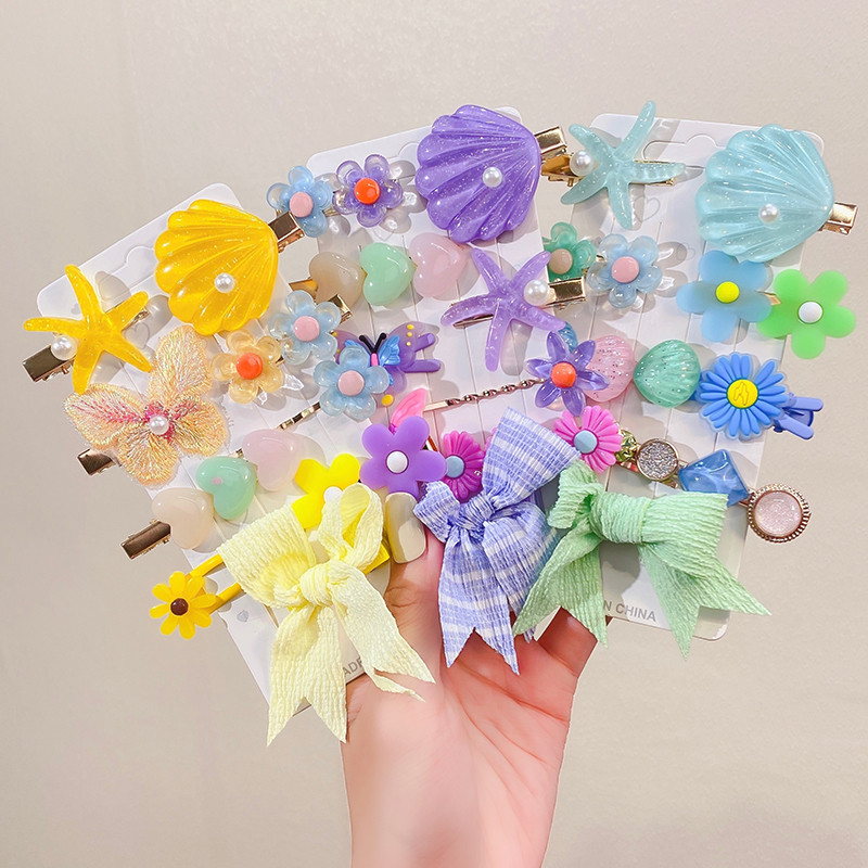 9PCS/Set Nove djevojke, slatki crtani cvjetovi, školjke, ukosnice, dječja slatka mašna, kopče za kosu, trake za glavu, ukosnice, modni dodaci za kosu