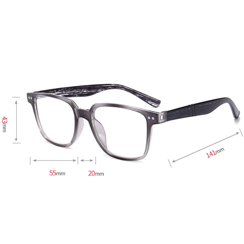 RBRARE Nove smolaste naočale za čitanje Veliki okvir Rižin noktiju Starac Ogledalo za čitanje Udobne muške i ženske naočale za čitanje Okulary