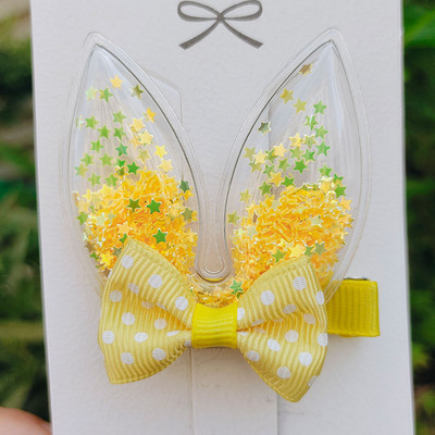 5 kom/lot Živi pijesak, svjetlucava ukosnica za zečje uho, rođendanski poklon, dodaci za kosu za djevojčice, dječja kopča za kosu