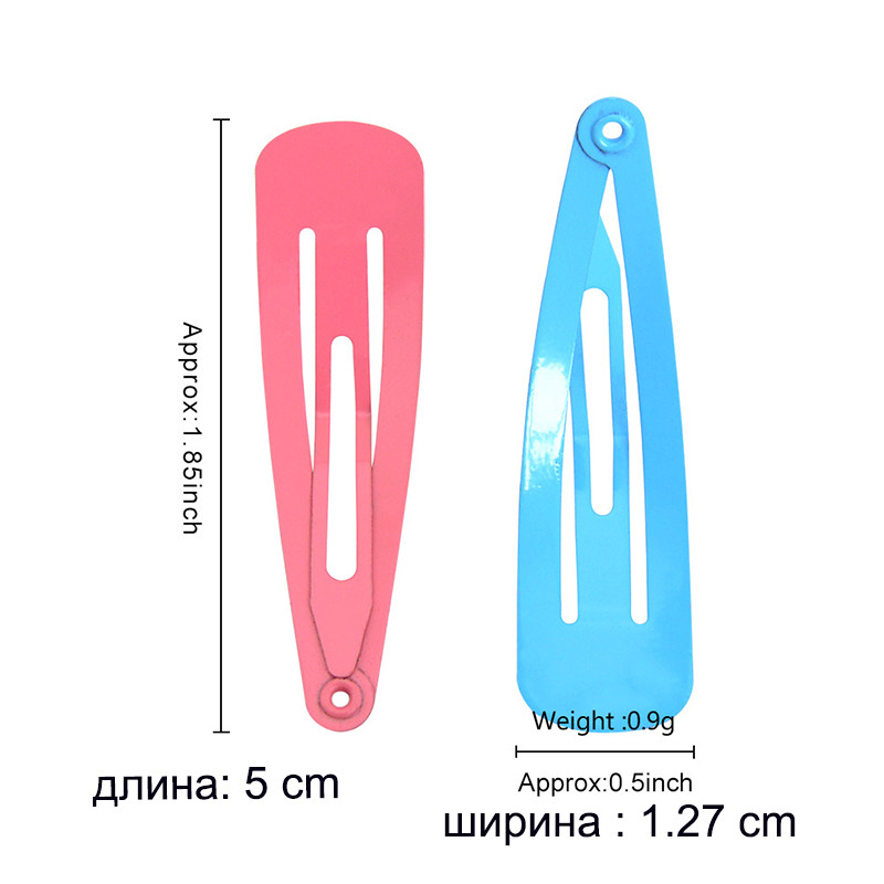 20 gab. Meiteņu metāla sprādzes matu sprādzes korejiešu modes konfektes krāsa ūdens pilieni, bērnu stieņi, matu aksesuāri