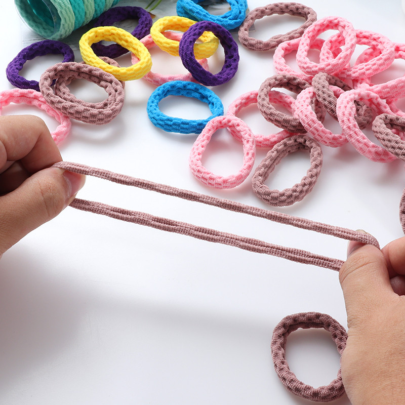 30/Set de benzi de păr elastice de înaltă calitate, pentru femei, de culoare, bentiță din nailon, accesorii pentru păr, suport pentru coadă de cal, scrunchies de modă