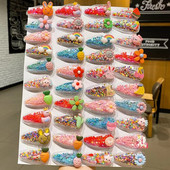 Set od 5 KOM Šljokice u slatkim bojama Ukosnice za žene Djevojke Ukosnice za djecu Lijepe kopče za kosu Geometrijski dodaci za kosu