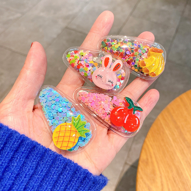 Set od 5 KOM Šljokice u slatkim bojama Ukosnice za žene Djevojke Ukosnice za djecu Lijepe kopče za kosu Geometrijski dodaci za kosu