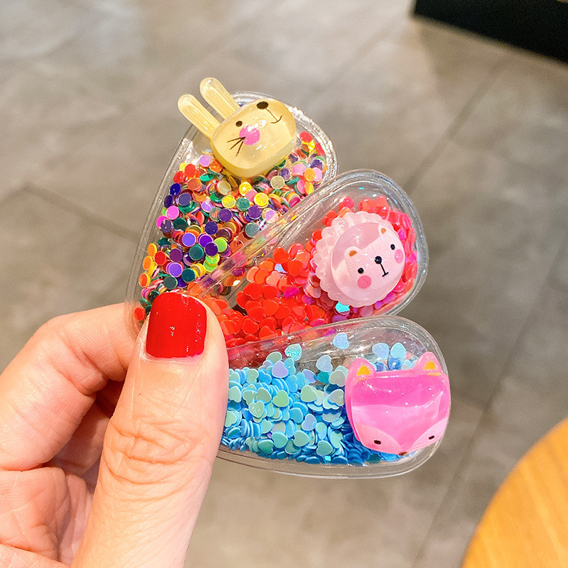 Set od 5 KOM Šljokice u slatkim bojama Ukosnice za žene Djevojke Ukosnice za djecu Lijepe kopče za kosu Geometrijski dodaci za kosu