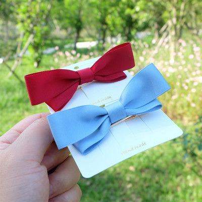 2Pcs/Set Djevojka, klasična modna mašna, kopča za kosu, korejska pokrivala za glavu, proljetna kopča za rep, jednostavna ukosnica, ženska glava, cvijet, poklon