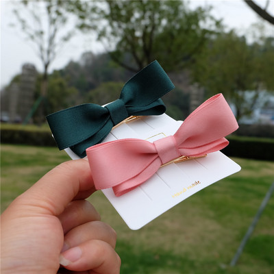 2Pcs/Set Djevojka, klasična modna mašna, kopča za kosu, korejska pokrivala za glavu, proljetna kopča za rep, jednostavna ukosnica, ženska glava, cvijet, poklon