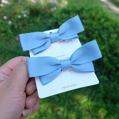 2Pcs/Set Djevojka, klasična modna mašna, kopča za kosu, korejska pokrivala za glavu, proljetna kopča za rep, jednostavna ukosnica, ženska glava, cvijet, poklon