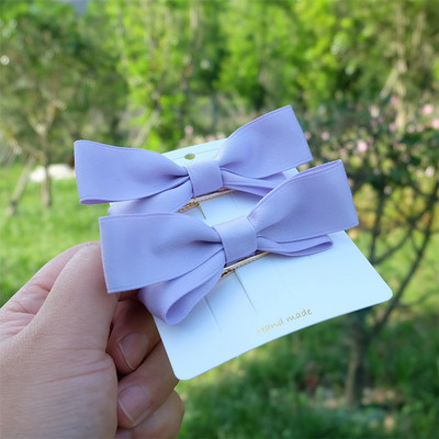 2Pcs/Set Djevojka, klasična modna mašna, kopča za kosu, korejska pokrivala za glavu, proljetna kopča za rep, jednostavna ukosnica, ženska glava, cvijet, poklon