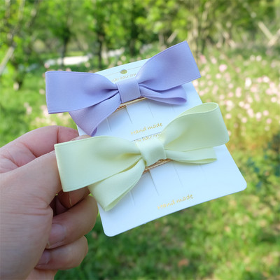 2Pcs/Set Djevojka, klasična modna mašna, kopča za kosu, korejska pokrivala za glavu, proljetna kopča za rep, jednostavna ukosnica, ženska glava, cvijet, poklon