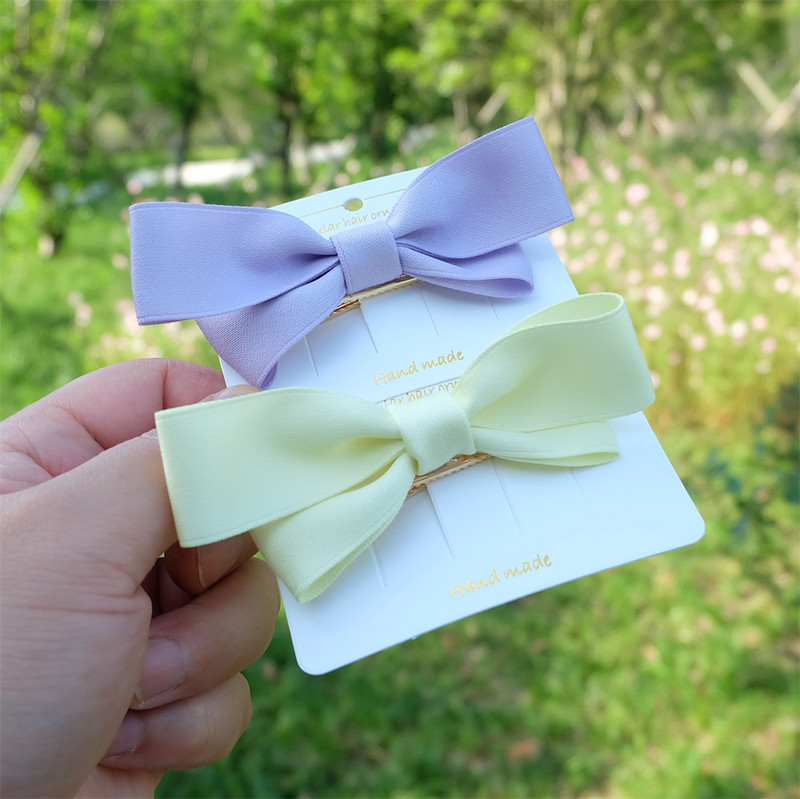 2Pcs/Set Djevojka, klasična modna mašna, kopča za kosu, korejska pokrivala za glavu, proljetna kopča za rep, jednostavna ukosnica, ženska glava, cvijet, poklon